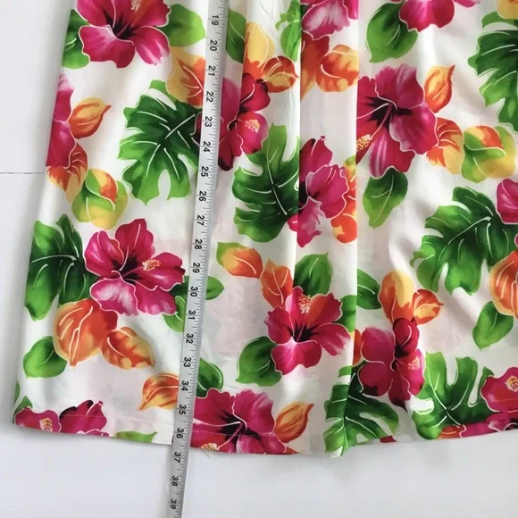 Two Palms Hawaiian Print Dress Made in Hawaii One Size Fits All - Picture 5 of 6
